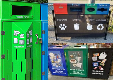 waste containers in public spaces in the City