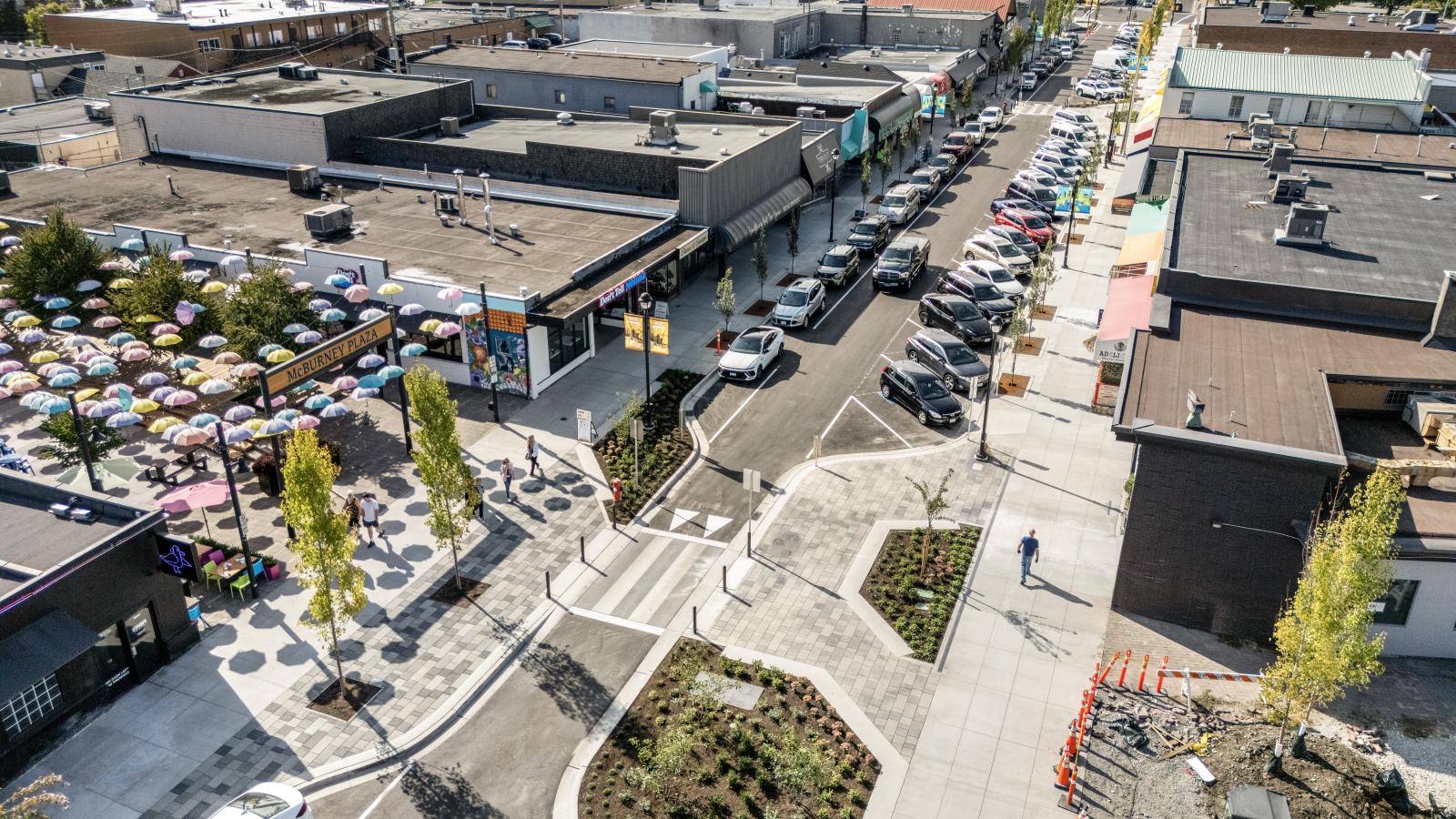 Fraser Highway One-Way Drone Shot