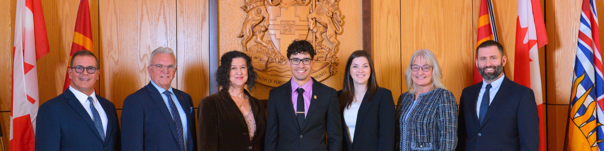 City Council Standing in Council Chambers