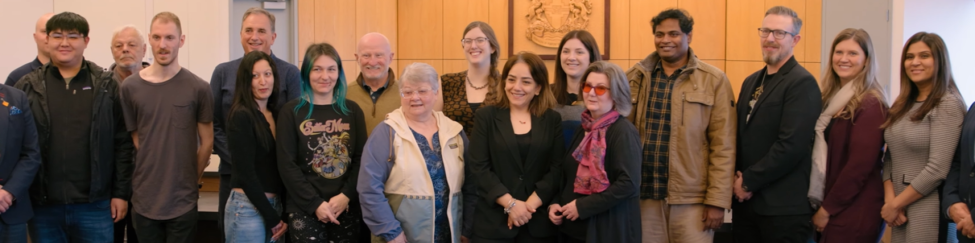 Photo of some of the Assembly members during the welcome ceremony