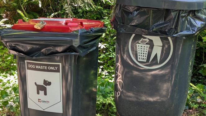 new pilot dog waste bins