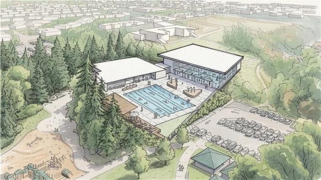 Invest Langley City pool rendering