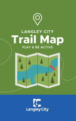 Cover for Langley City's Trail Map booklet.